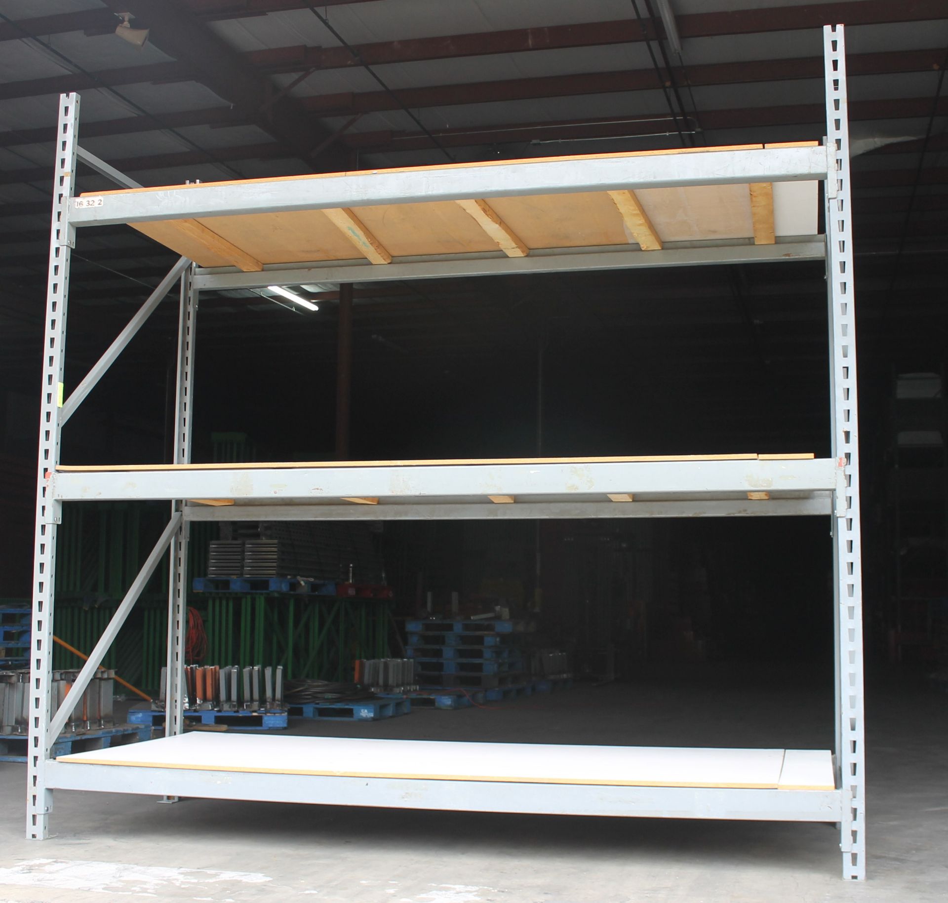 14 BAYS OF 120"H X 48"D X 117"L INDUSTRIAL SHELVING WITH LAMINATED WOOD DECKING, - Image 2 of 4
