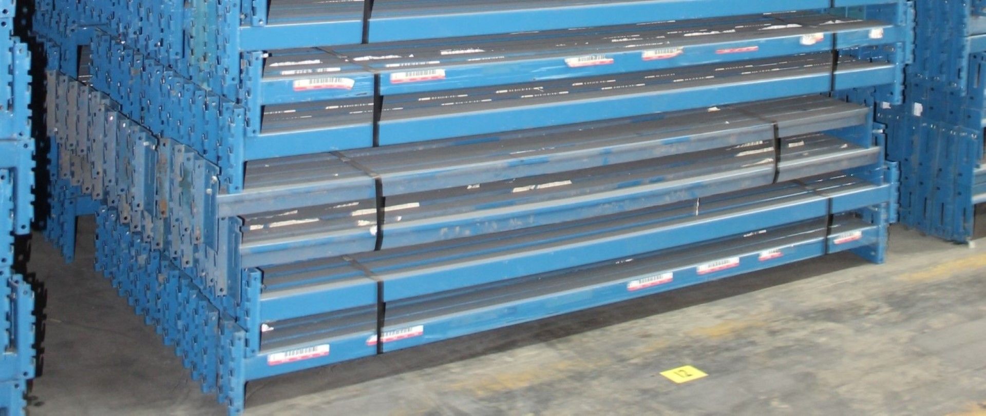 96"H X 40"D X 92"L KEYSTONE / REPUBLIC PALLET RACKS (28 BAYS),  INCLUDES 30 PCS OF 96"H X 40"D, 3" X - Image 2 of 4