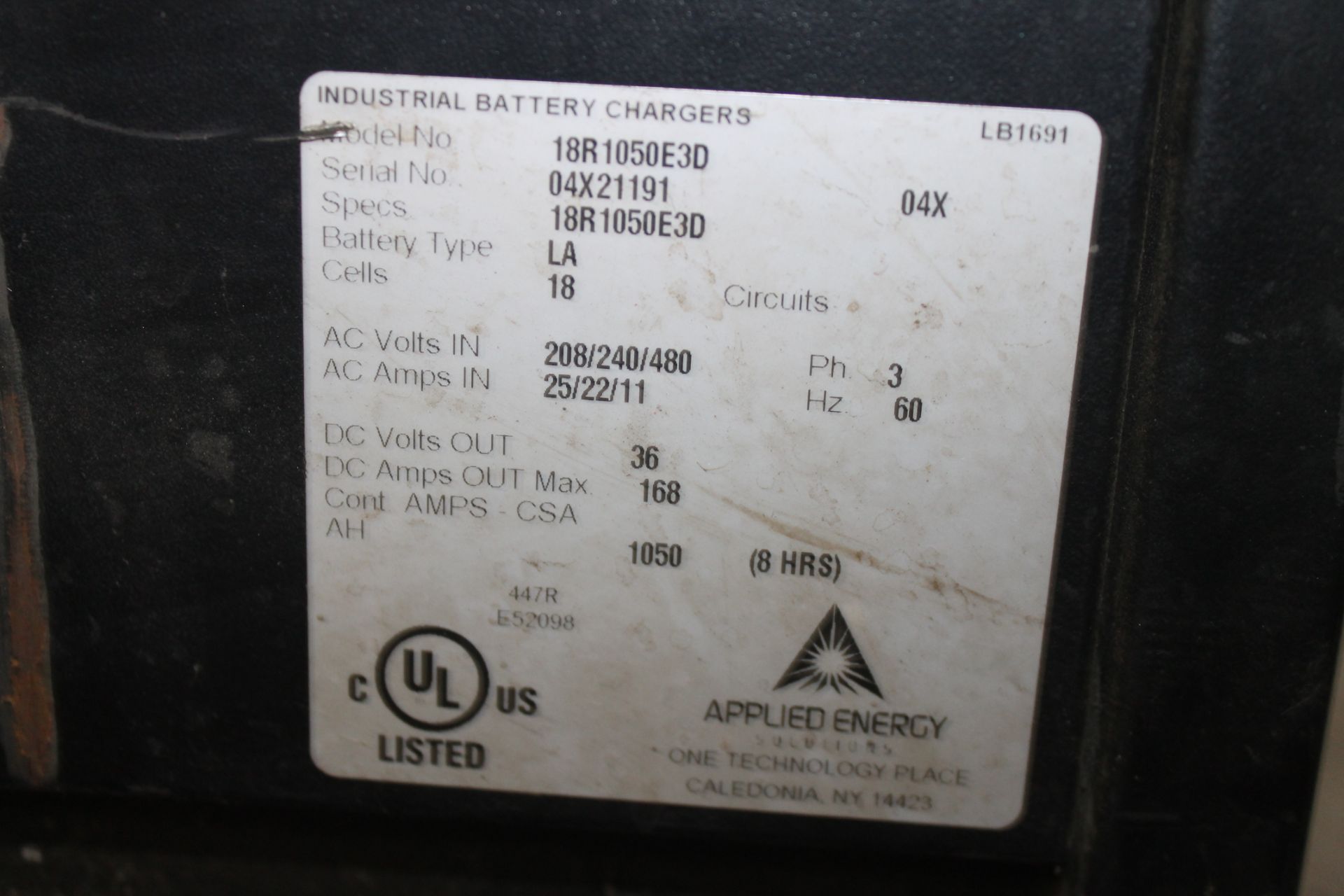 INDUSTRIAL 36 VOLT FORKLIFT / PALLET TRUCK BATTERY CHARGER, - Image 3 of 4