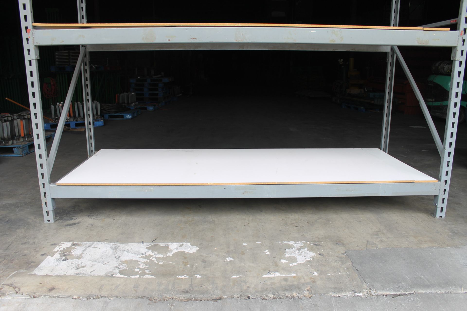 14 BAYS OF 120"H X 48"D X 117"L INDUSTRIAL SHELVING WITH LAMINATED WOOD DECKING, - Image 4 of 4