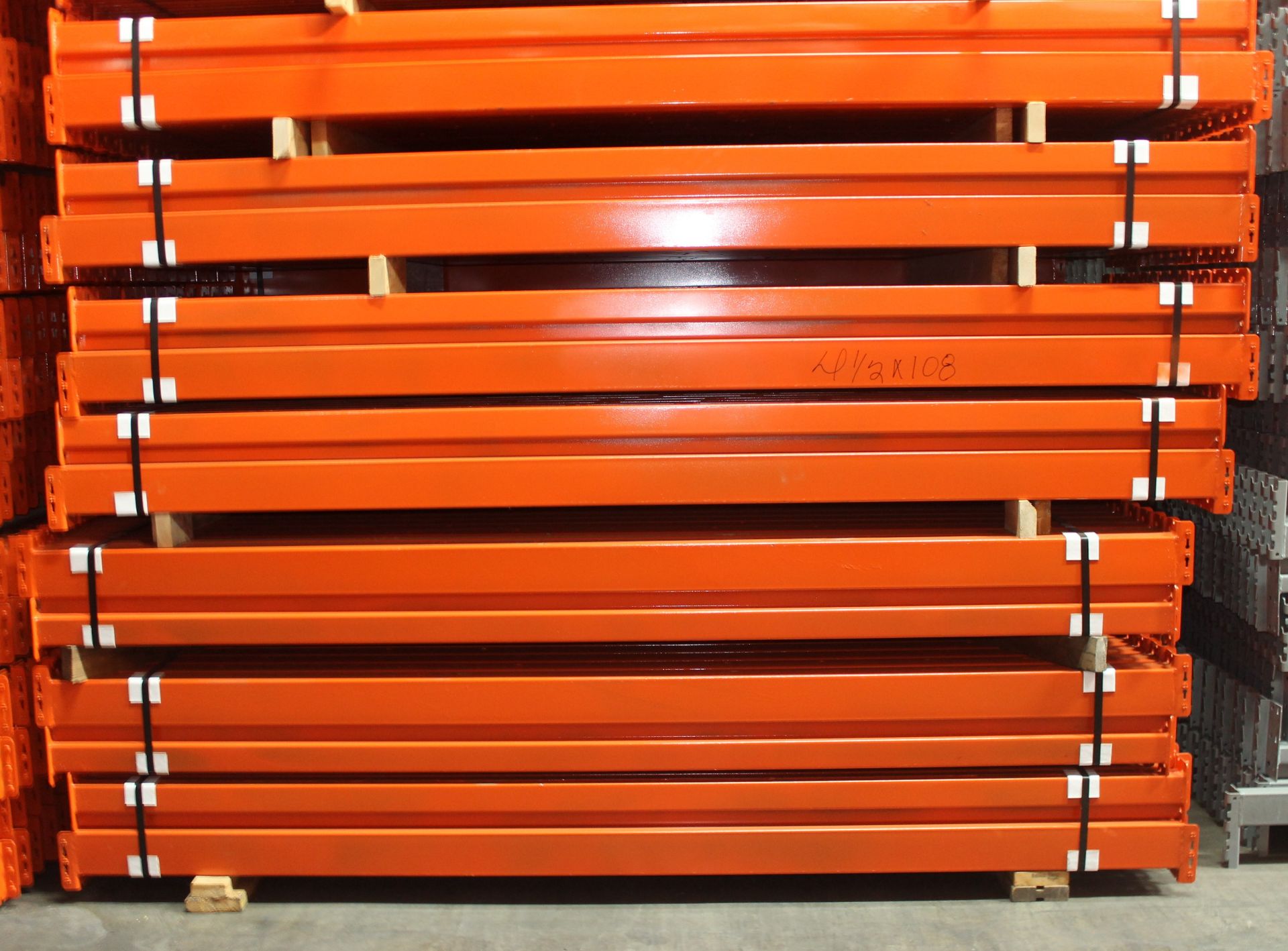 150 PCS OF TEAR DROP STYLE PALLET RACK BEAM, SIZE: 108"L X 4.5"W - Image 3 of 3