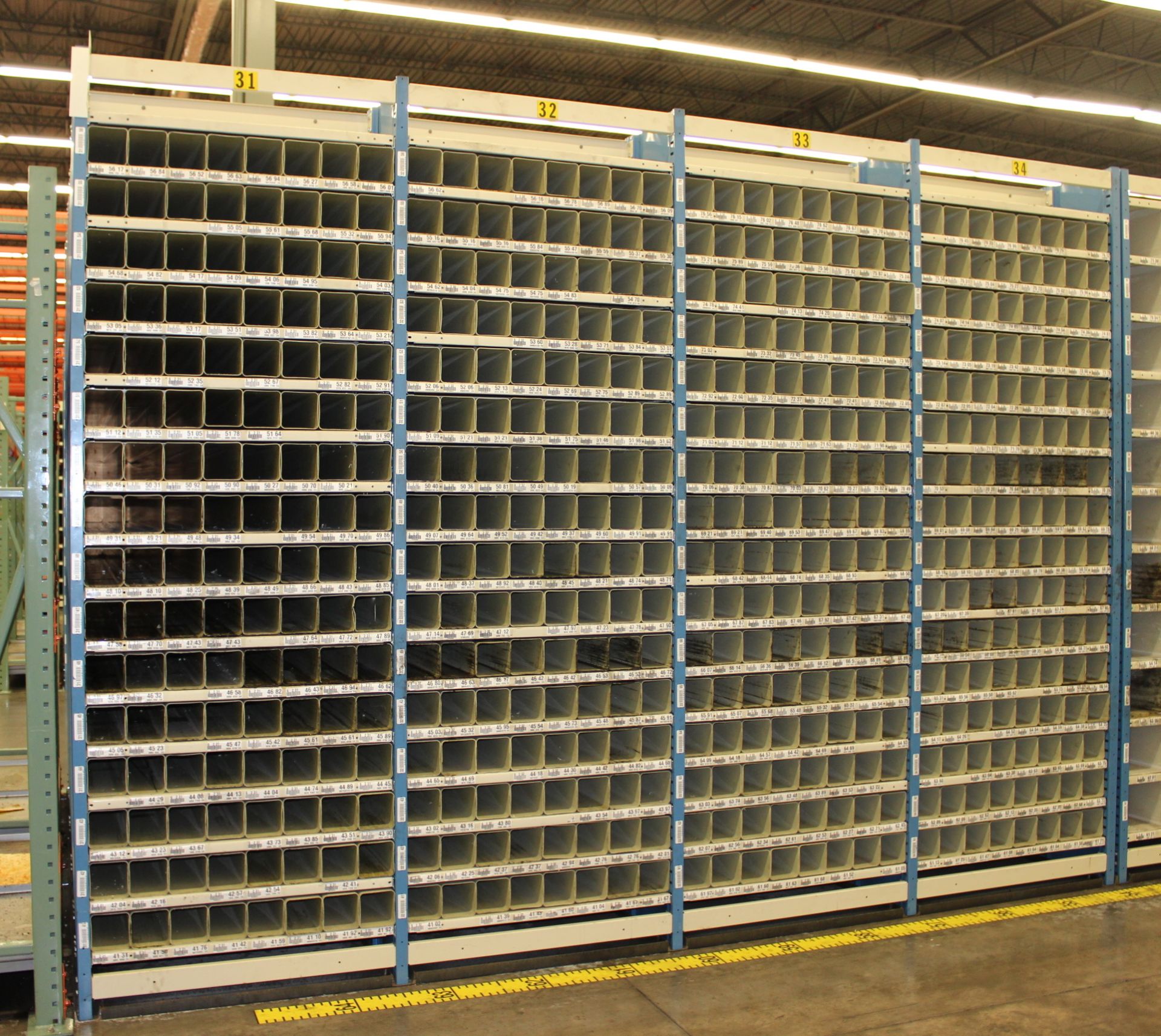 111"H X 151.5"W X 79"D HALLOWELL DEEP BIN SHELVING,