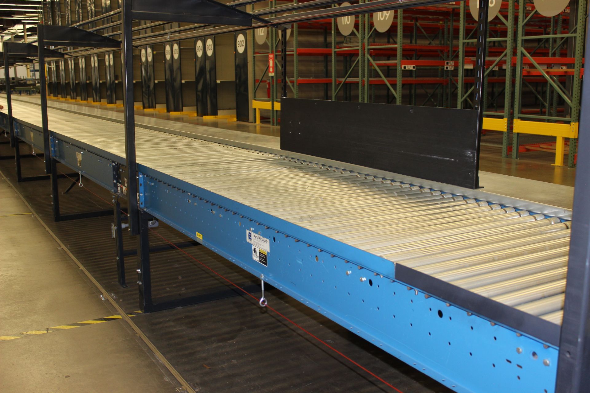 2002 XENOROL XR48 42 FT LONG X 42" WIDE, LINE-SHAFT-DRIVEN LIVE ROLLER CONVEYOR CLICK TO WATCH VIDEO - Image 5 of 5