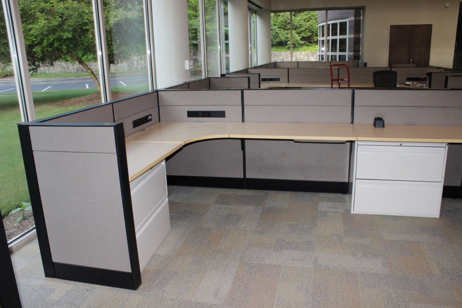 EXECUTIVE OFFICE CUBICLES. DISMANTLED & READY TO LOAD