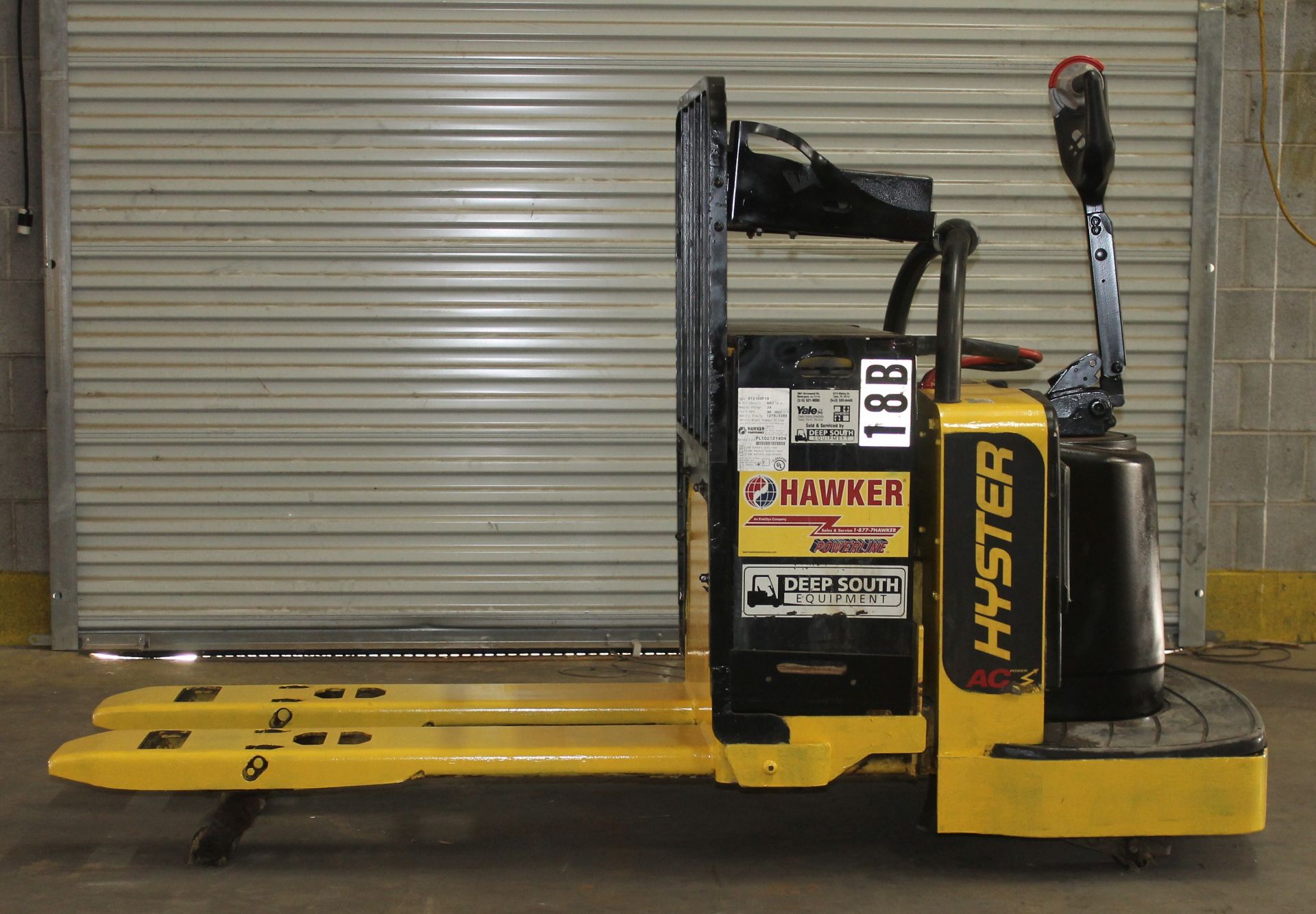 2012 HYSTER 8000 LBS CAPACITY ELECTRIC PALLET JACK, CLICK HERE TO WATCH VIDEO