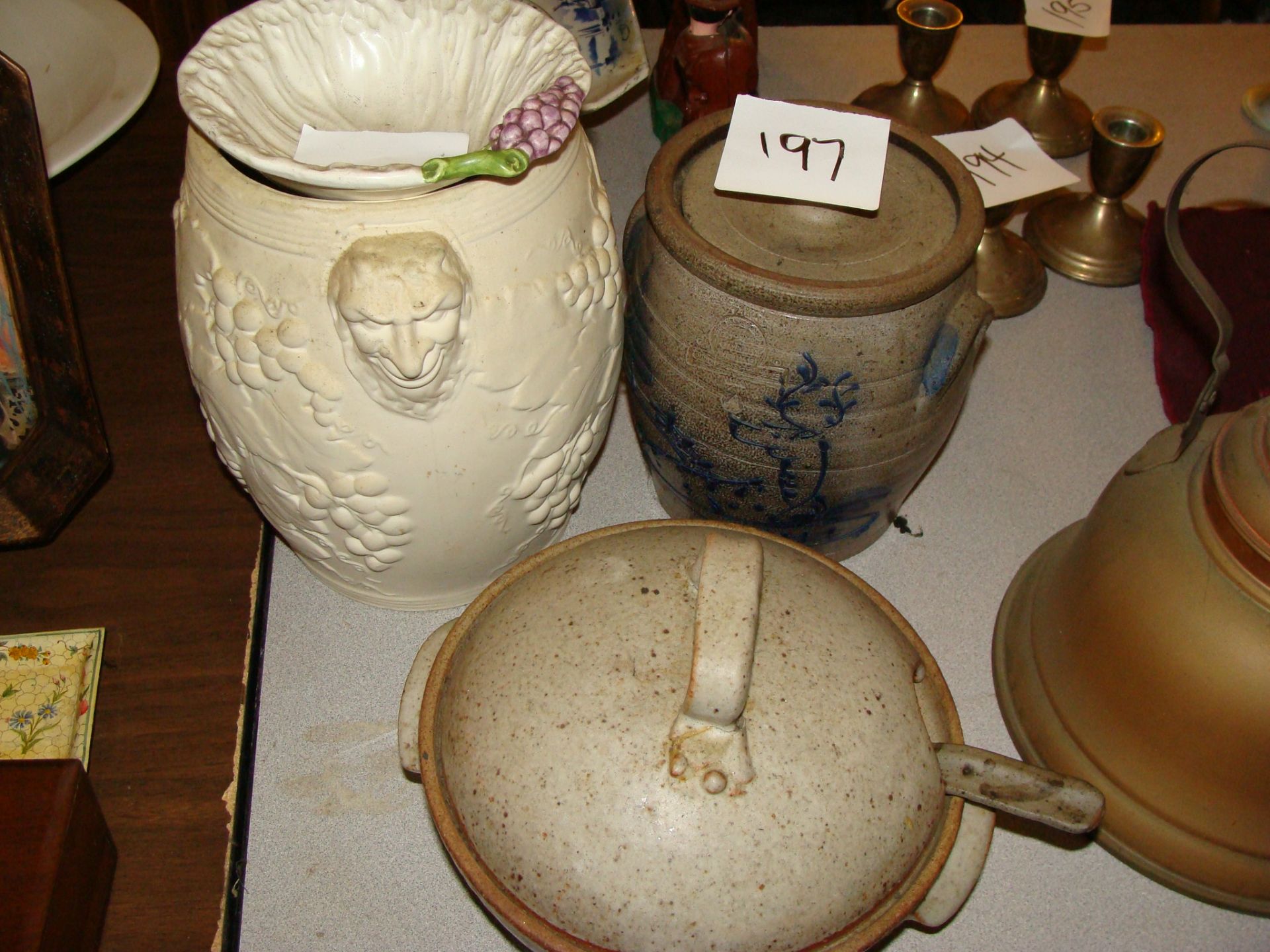 Covered Bowls and Vase