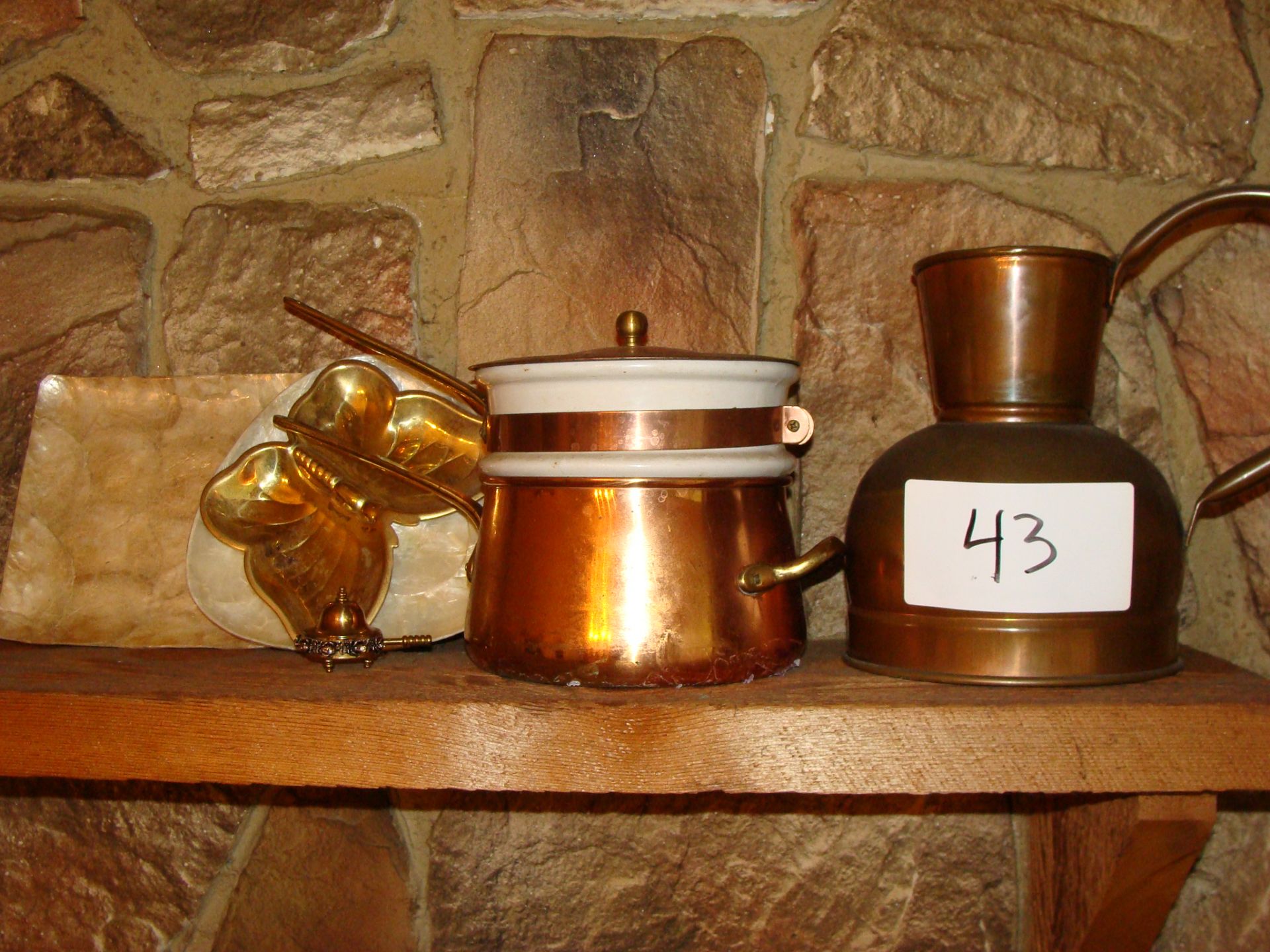 Copper Pitcher and Double Boiler