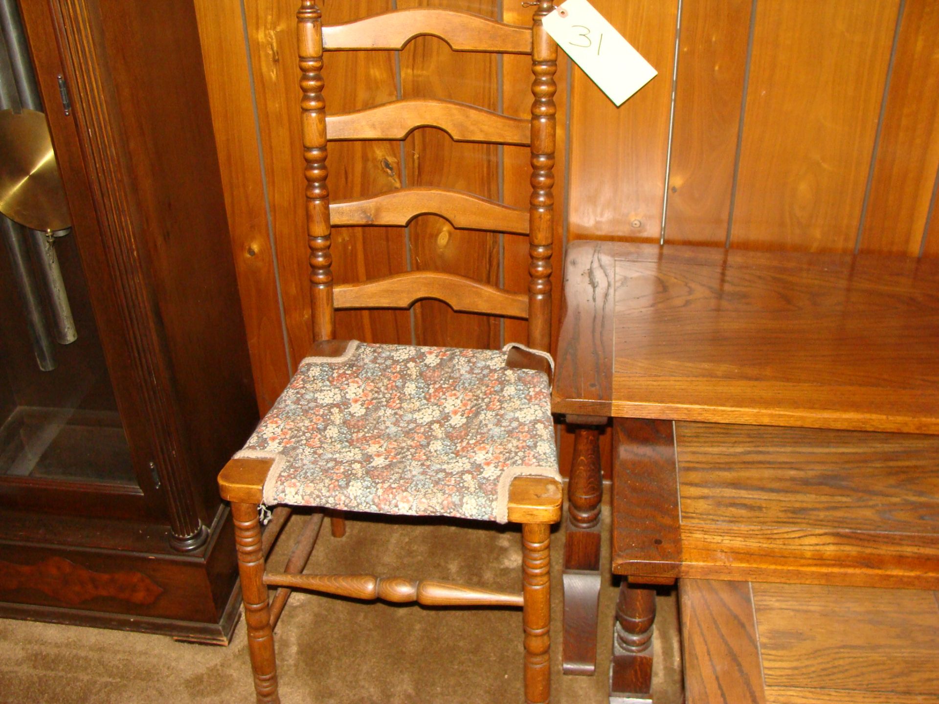 Ladder Back Chair with Woven Seat