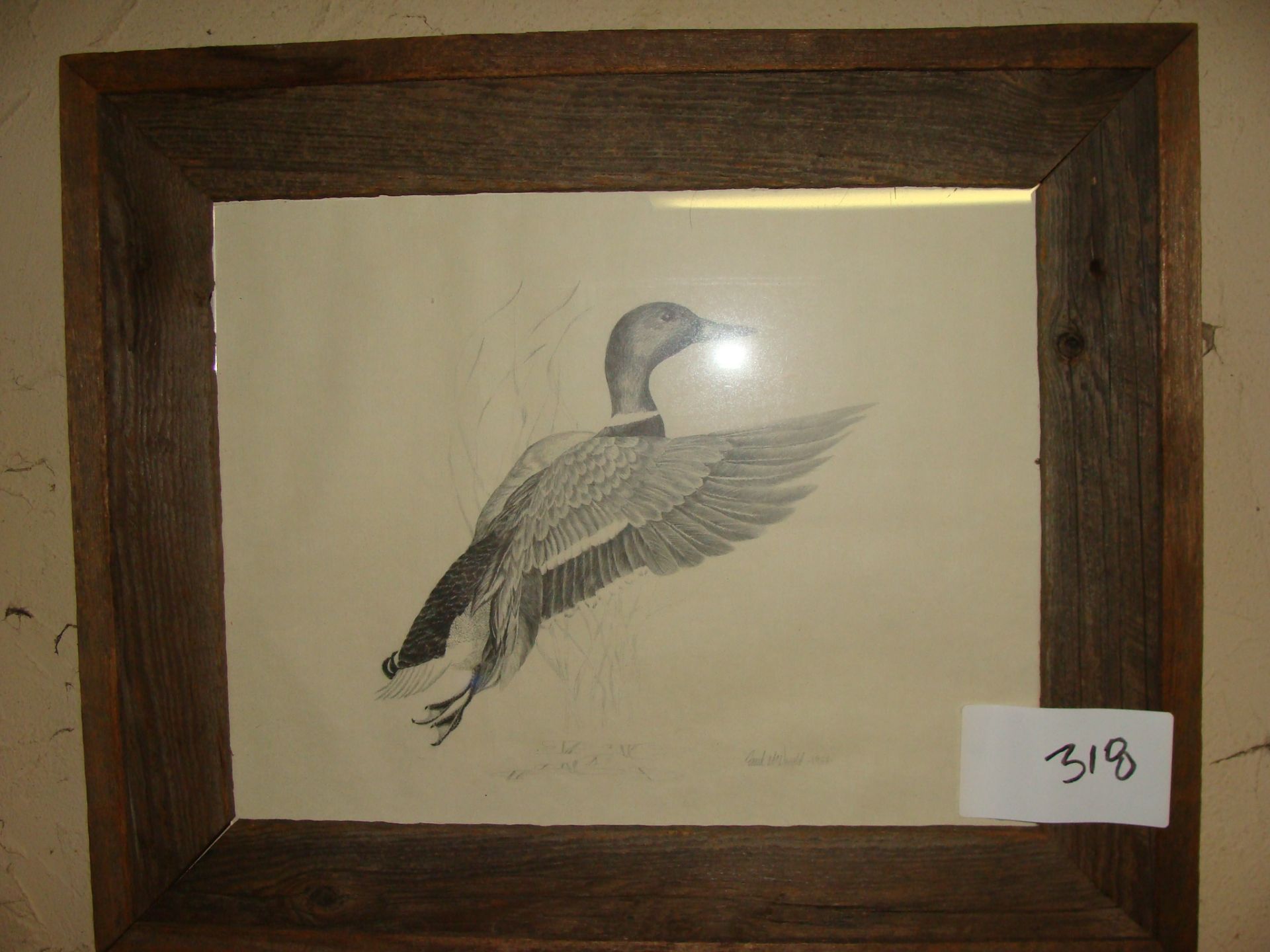 Framed Duck Print Signed Frank McDonald