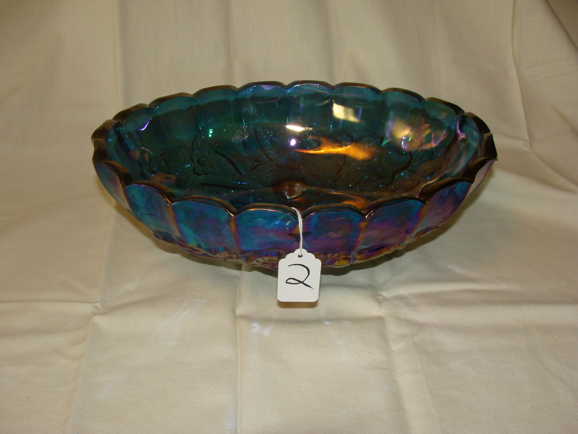 Carnival Glass Oval Bowl