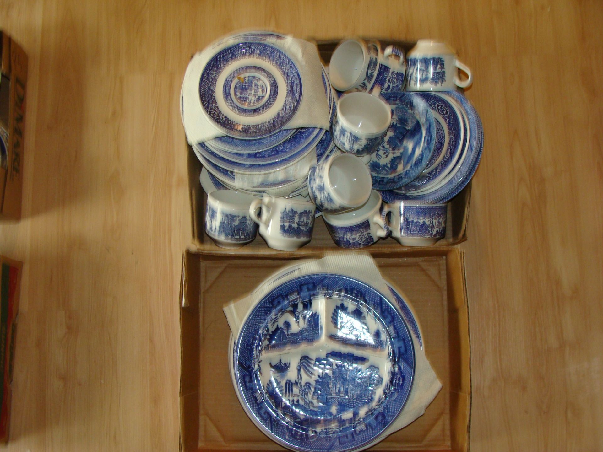 Two Groups of blue and White China