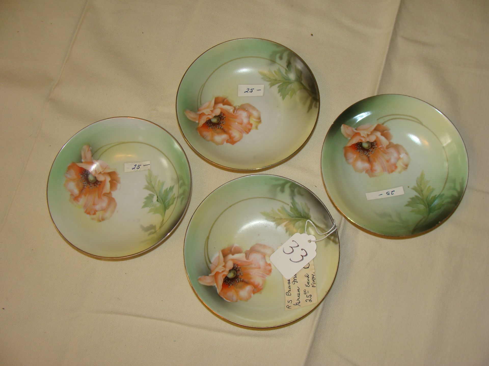 Four RS Prussia Shallow Bowls