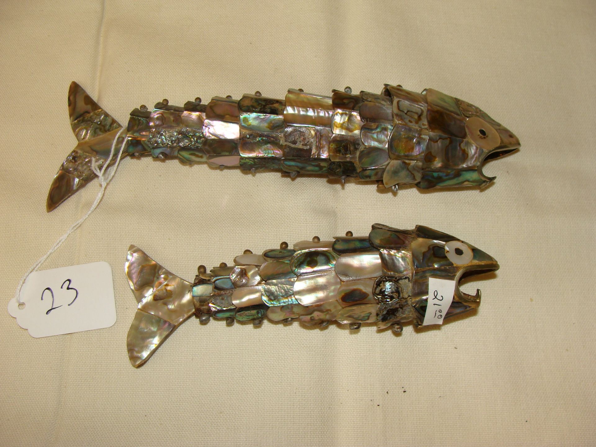 Two Mother of Pearl Bottle Openers