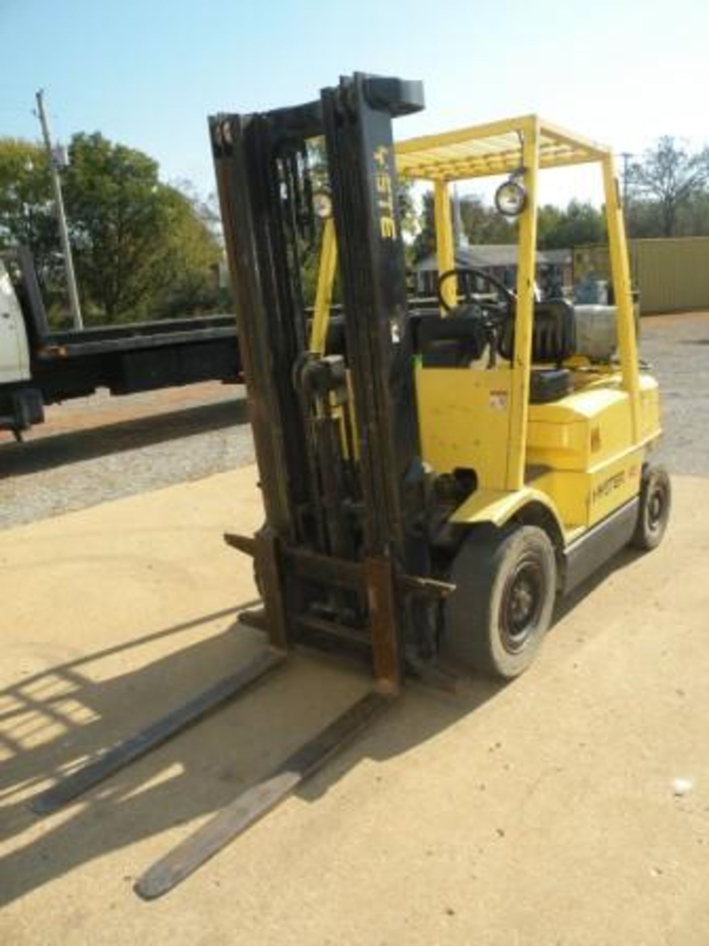 Hyster 45 Cushion Tire Forklift: Uses Propane, Will go on gravel (So. Fulton, TN)