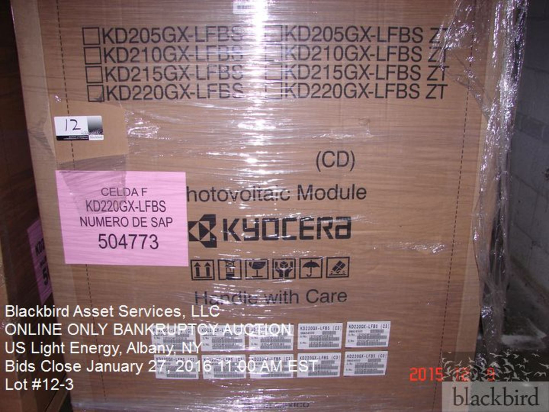 Kyocera KD220GX-LFBS solar panel(s), 220 watt - Image 3 of 3