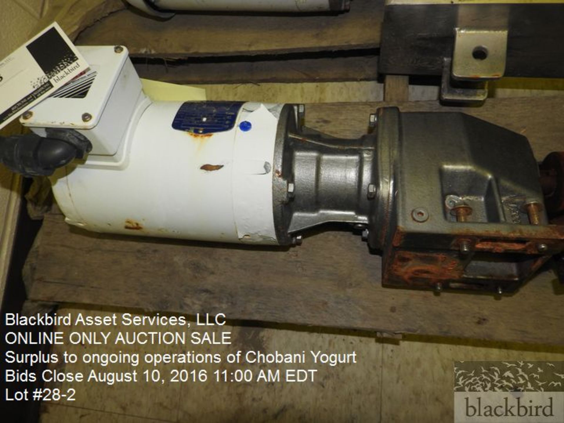 Waukesha positive displacement pump, stainless steel base (2), direct motor drive 5 HP, model 030, - Image 3 of 3