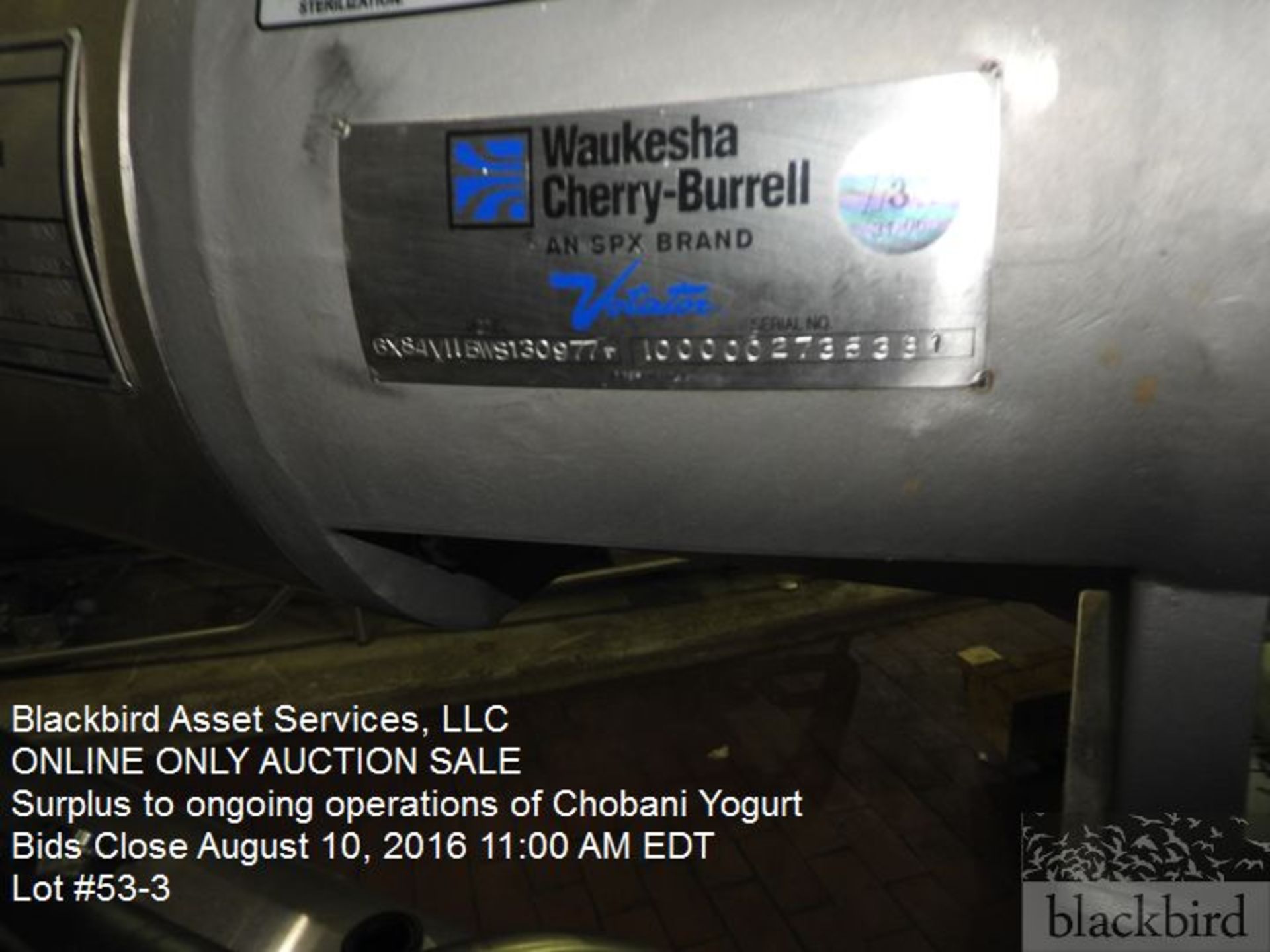 Waukesha - Cherry Burrell scrape surface heat exchanger model Votator SPX, 2 barrel system, model - Image 4 of 6