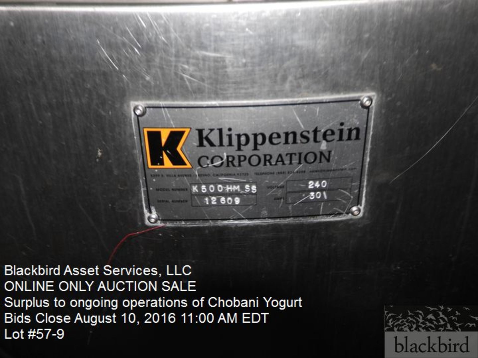 Klippenstein case sealer, model K500HMSS, s/n 12609, stainless steel frame, Nordson hot melt glue - Image 9 of 9