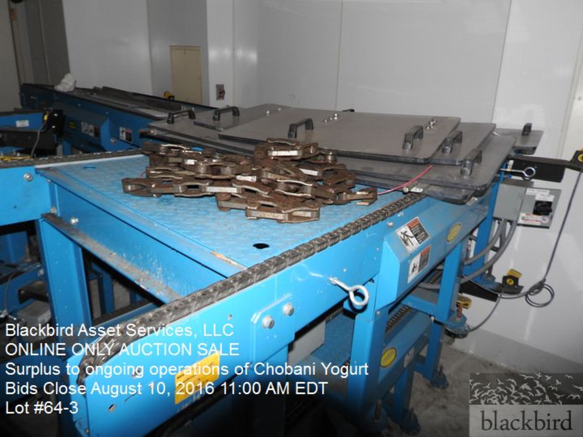 Lot Hytrol chill tunnel pallet conveyor sections, (12) sections, dual chain, some parts missing - Image 4 of 8