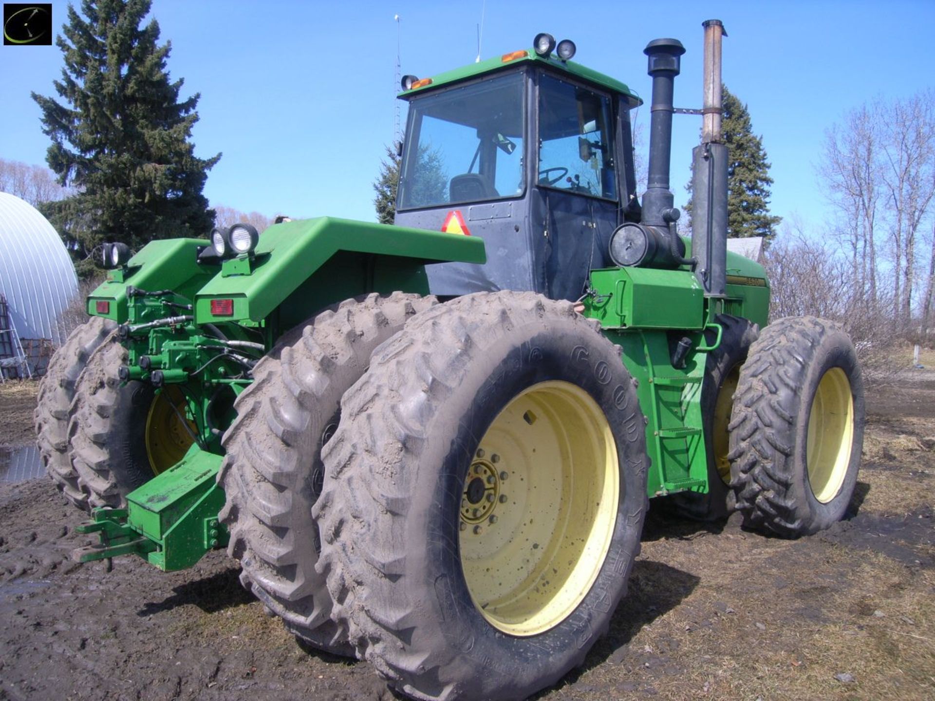 1996 Â JD 8570 Tractor Â SN:RW85705003282 Â 12 spd Â std Â Â  Hyds - 4 Â  18.4R38 Duals Â  Â Outback - Image 5 of 10