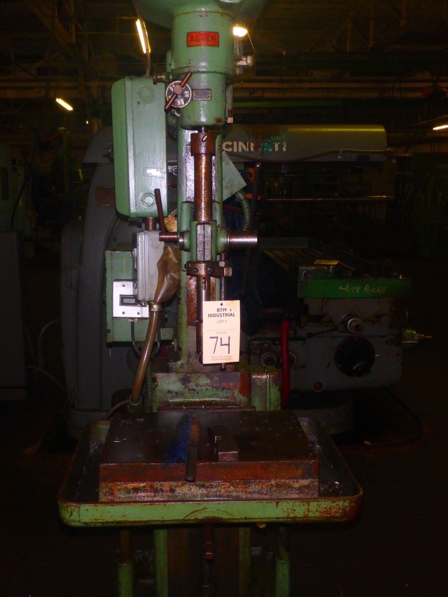 Allen Single Spindle Drill Press - Image 7 of 7