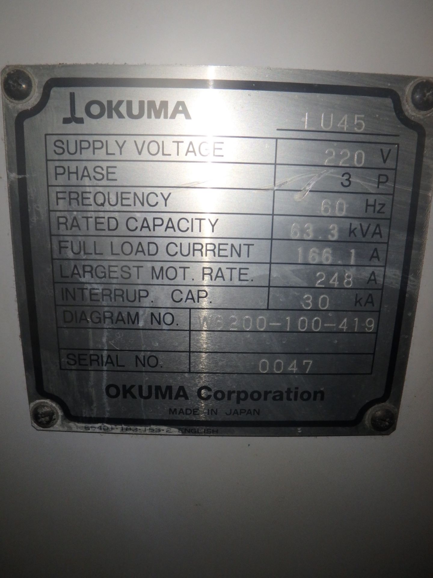 Okuma IMPACT LU45 CNC Lathe, OSP7000L Control - Image 11 of 11