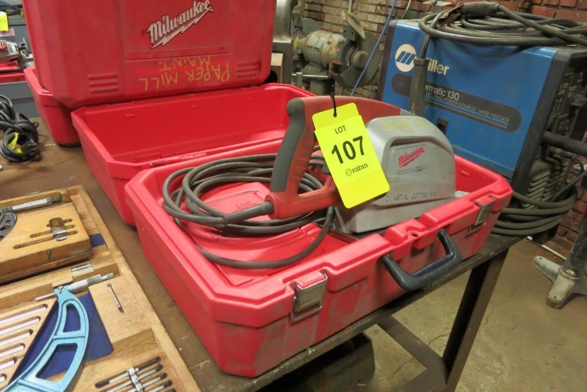 Milwaukee 8" circular metal cutting saw, s/n 6370-20 with case