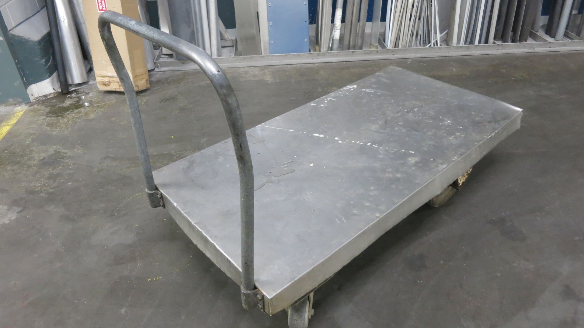 [Lot] (8) Dock carts, stainless deck, 60" x 30"