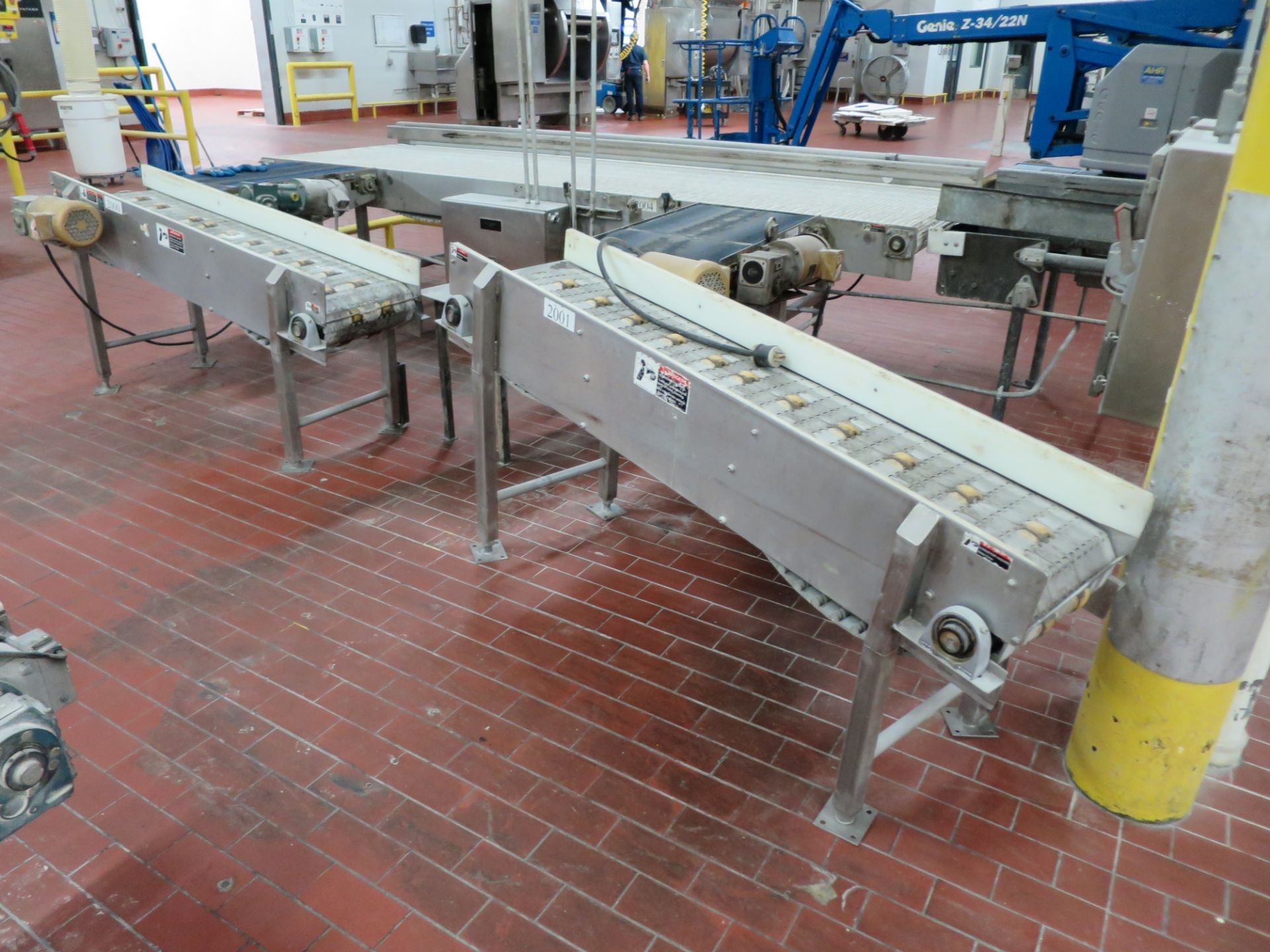 Pan transfer conveying system, including (2) 6' inclined 16" belt, (2) 3' 20" belt, (1) 12' - Image 3 of 3