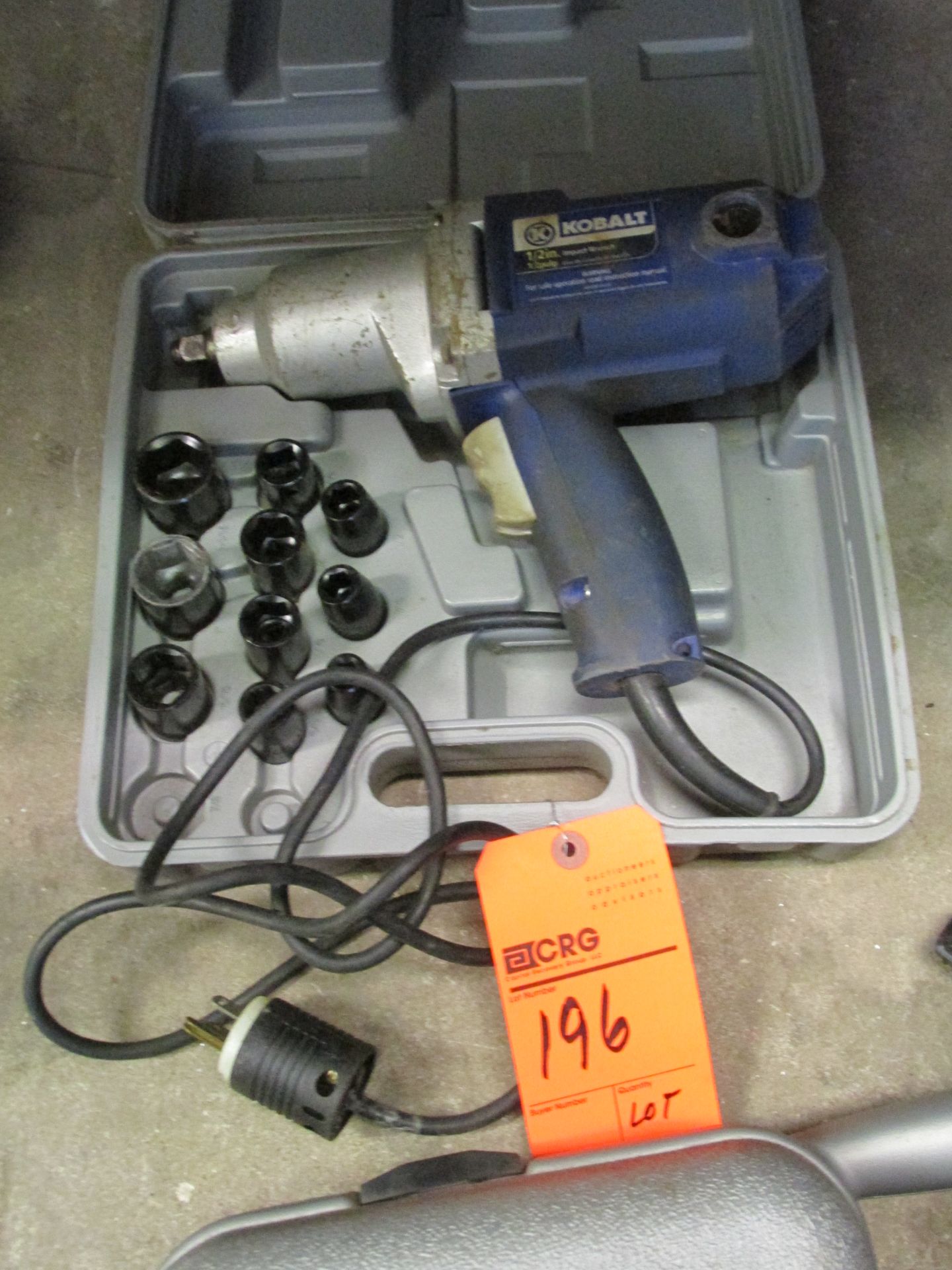Kobalt 1/2" impact wrench with sockets and case