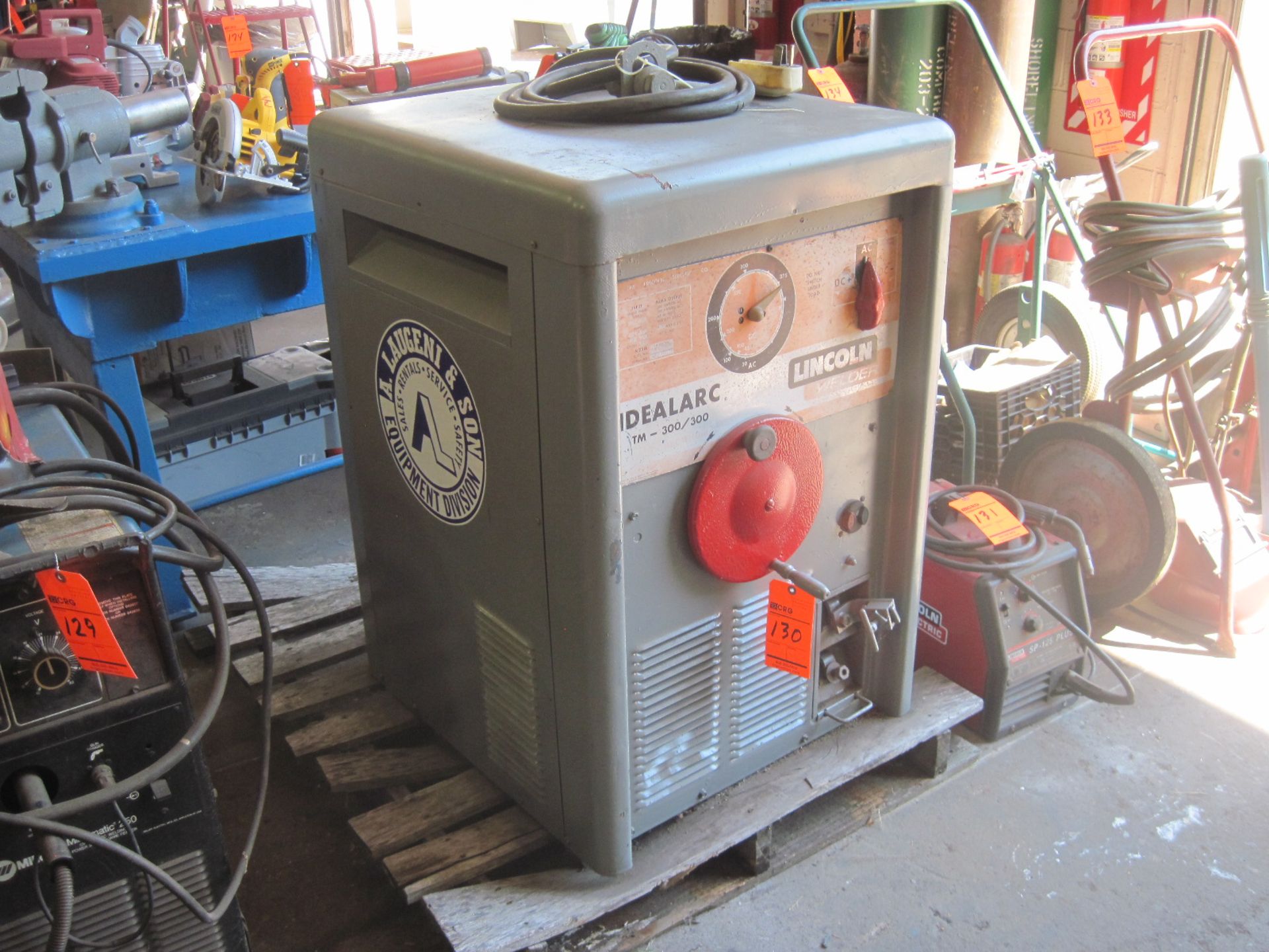 Lincoln Ideal Arc TM 300/300 welder, 300 amp., 7.3 max ocu., 3 PH