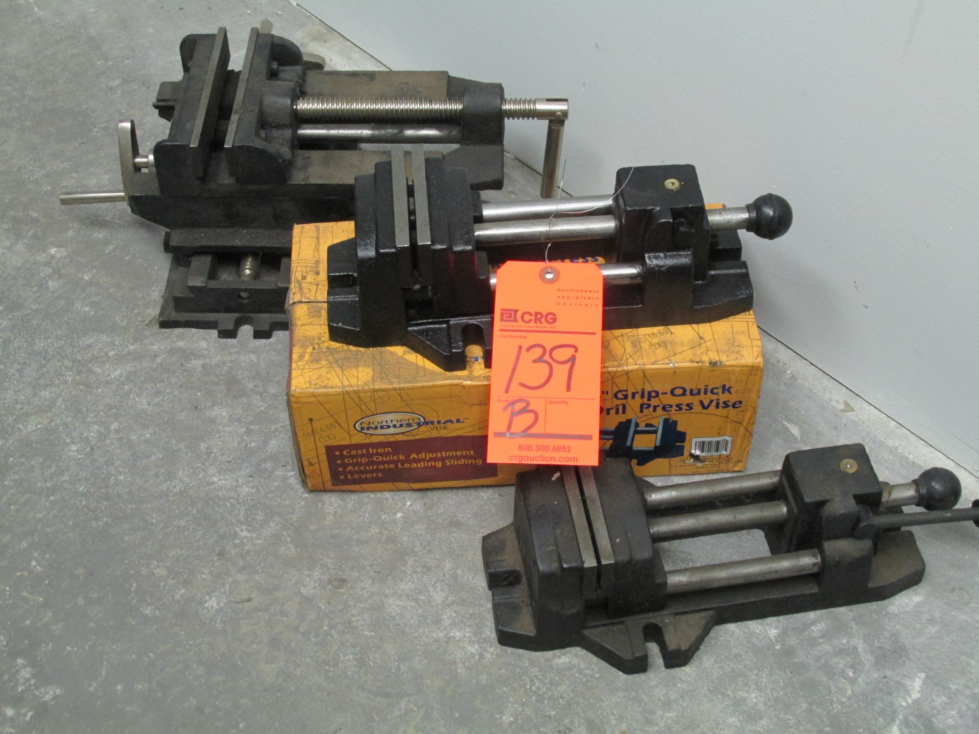 Lot of (3) ass'd drill press vices