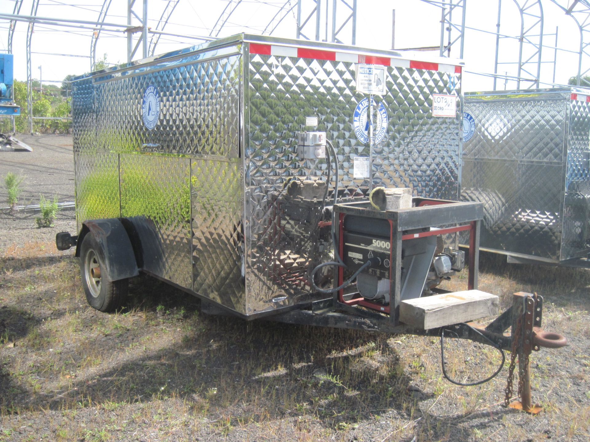1999 CMS (Creative Mobile Systems) portable hand wash facility, Model 123, S/N 1382, 2-station, back - Bild 2 aus 2