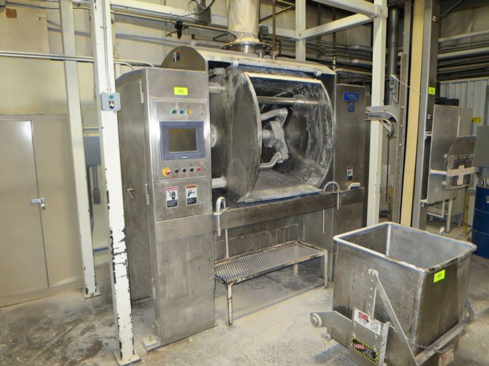 Peerless 600 lb roller bar mixer, model HS6, s/n 209129, installed in 2011, jacketed bowl, plc