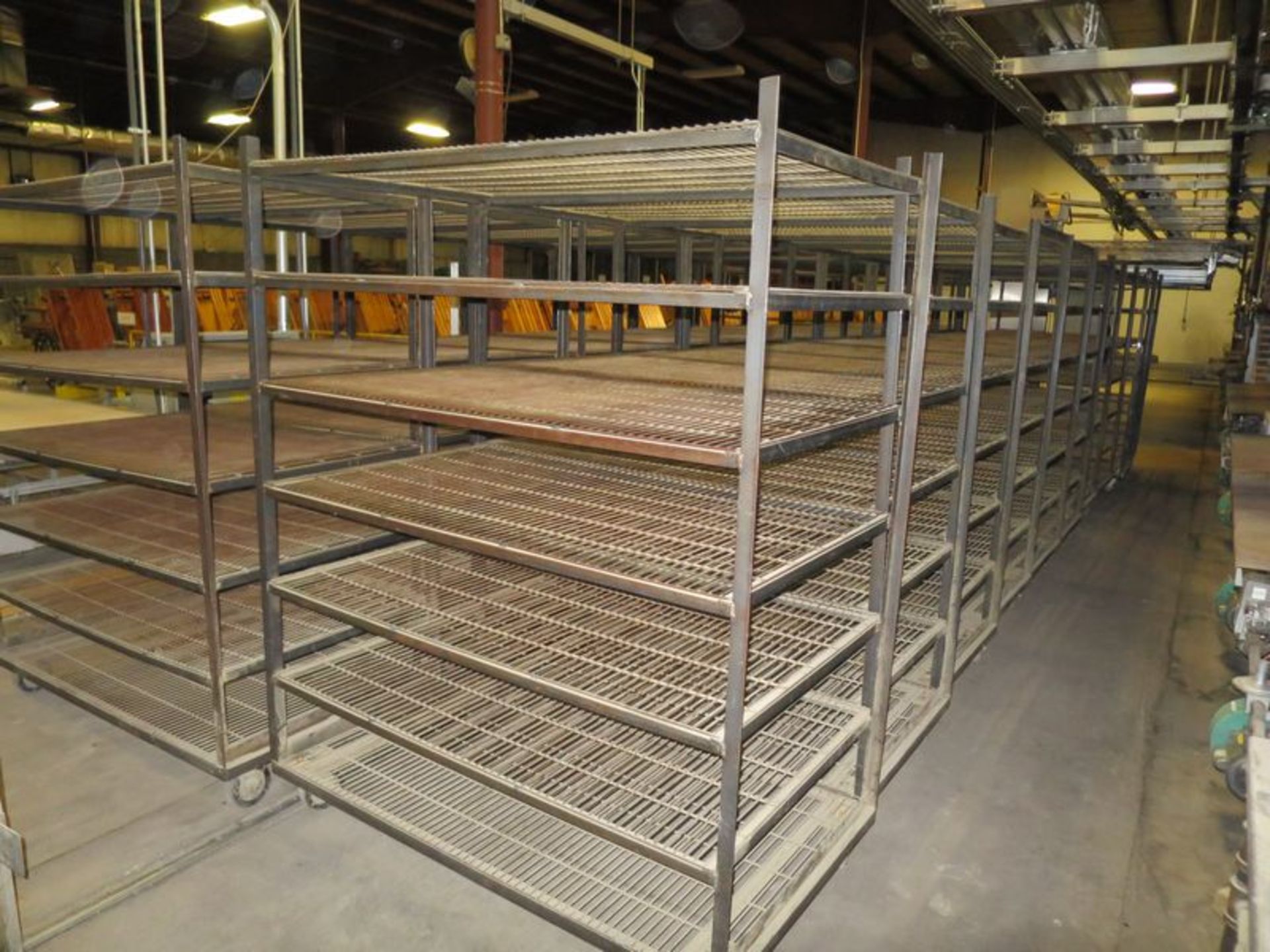Lot of (20) 7-Tier mobile cooling racks, 9' L x 3' w x 6' high