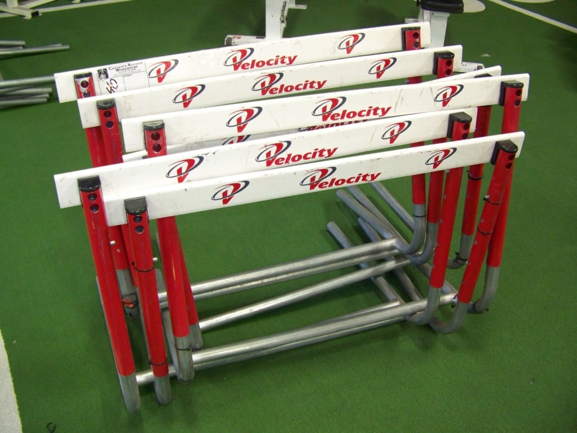 HURDLES RED LOT OF 6 ADJUSTABLE FITNESS