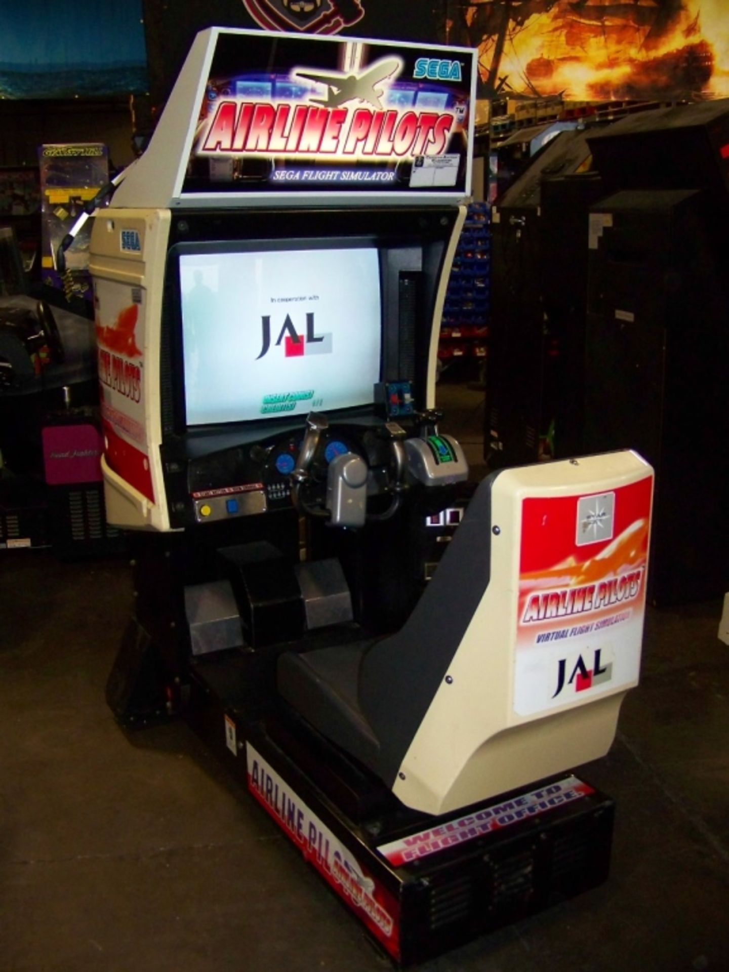 AIRLINE PILOTS SEGA FLIGHT SIMULATOR ARCADE GAME