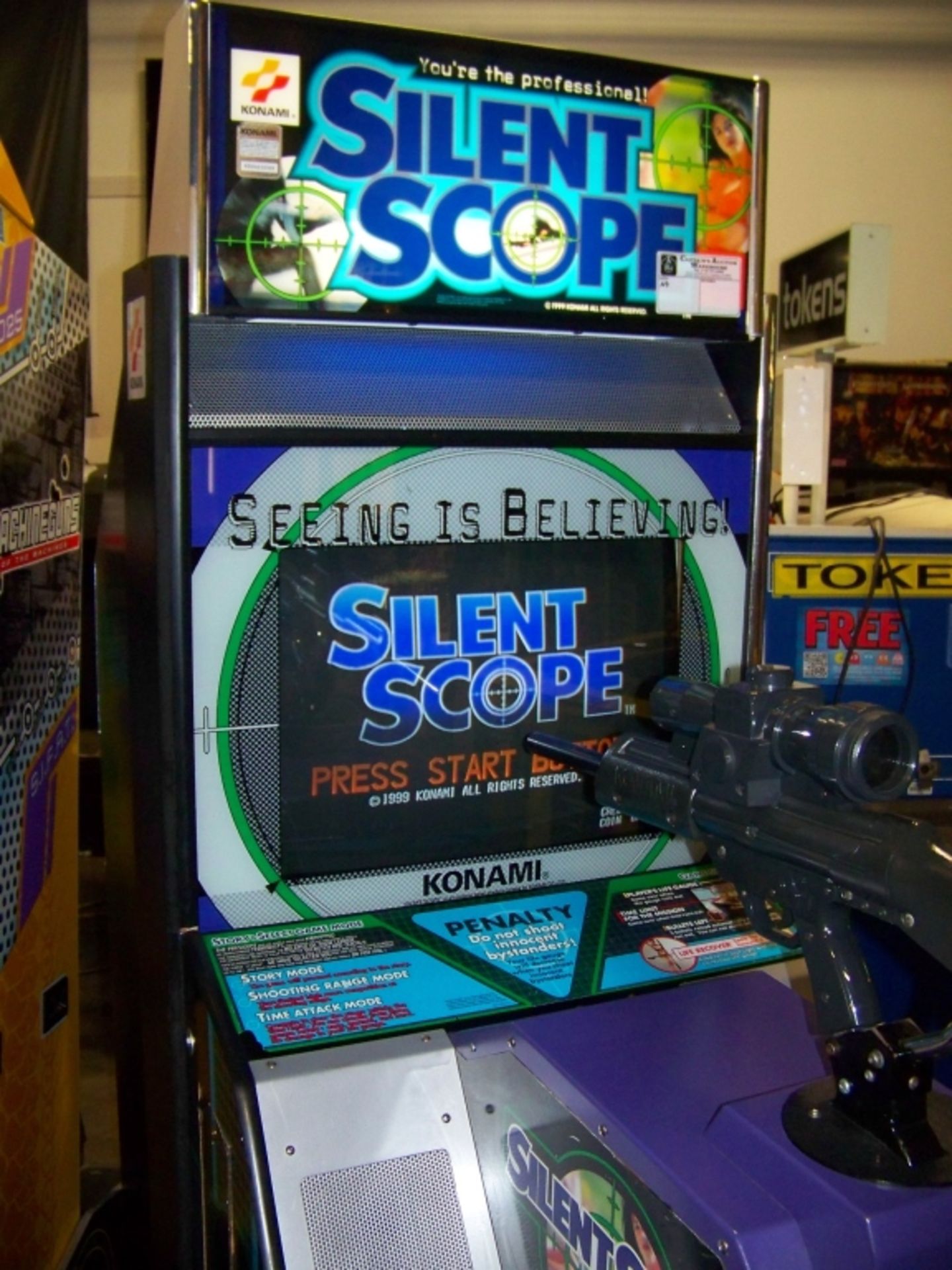 SILENT SCOPE DEDICATED SHOOTER ARCADE GAME KONAMI - Image 6 of 6