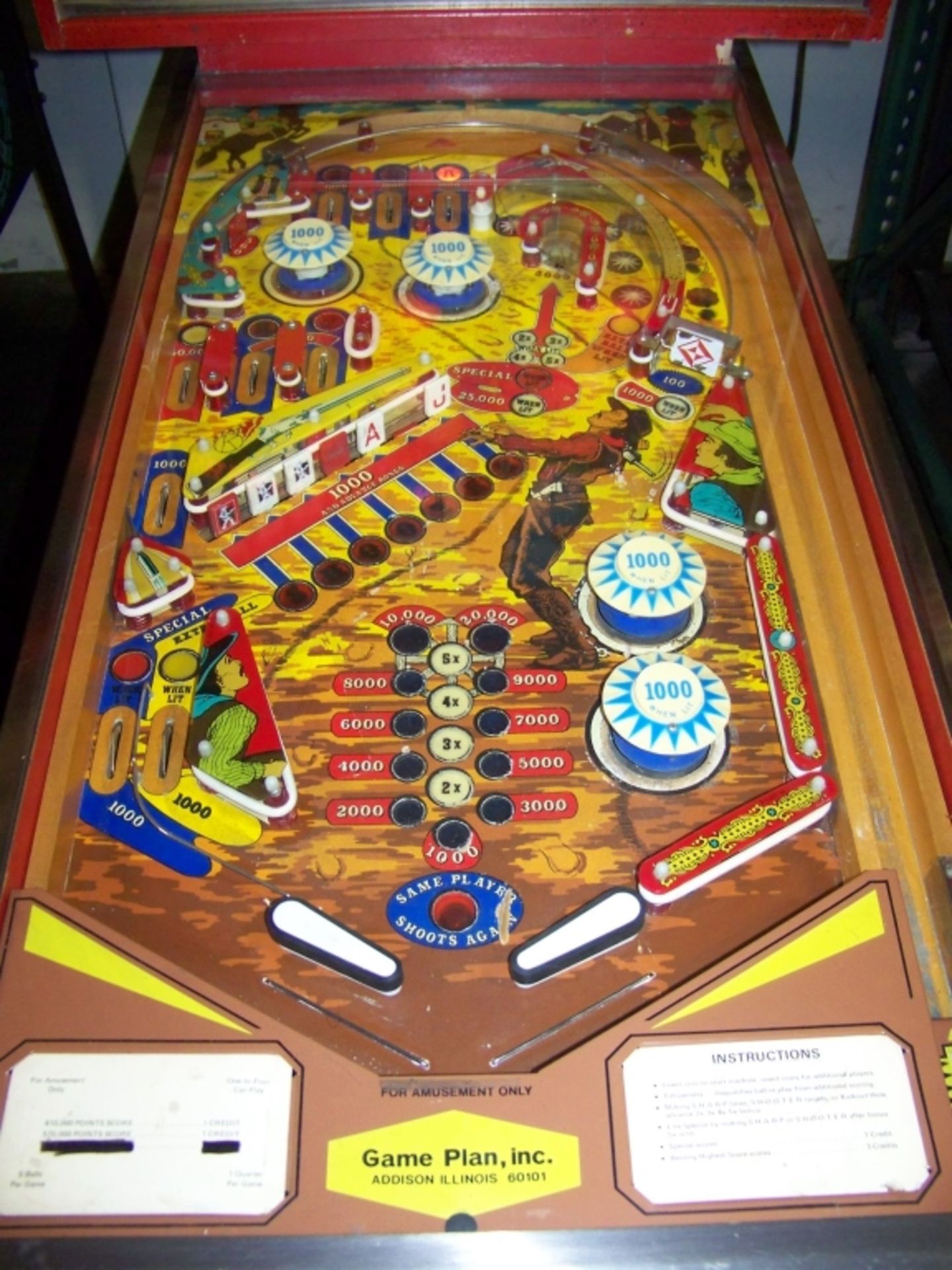 SHARP SHOOTER PINBALL MACHINE GAME PLAN 1979 - Image 6 of 10