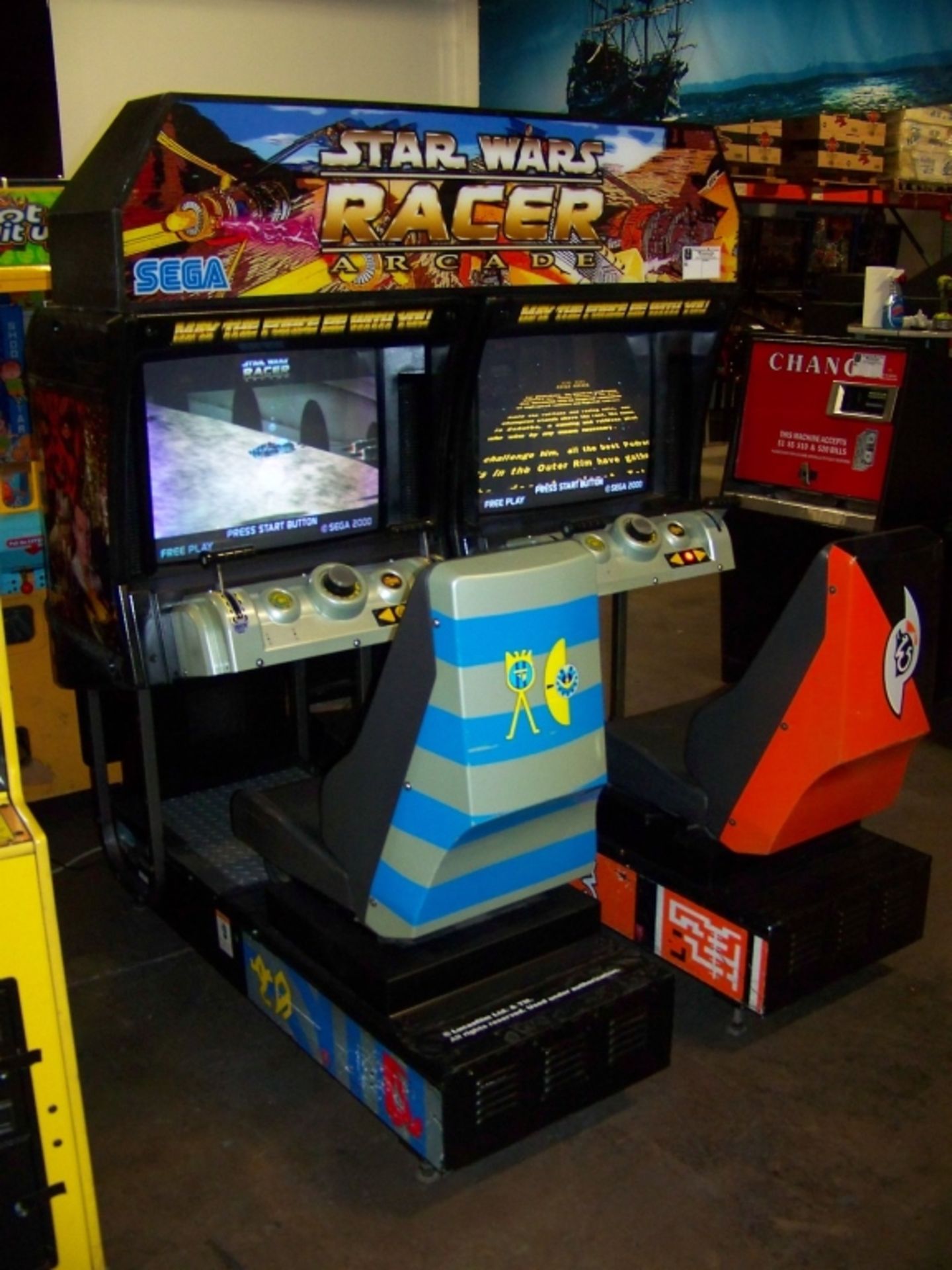 STAR WARS POD RACER TWIN RACING ARCADE GAME SEGA - Image 6 of 6