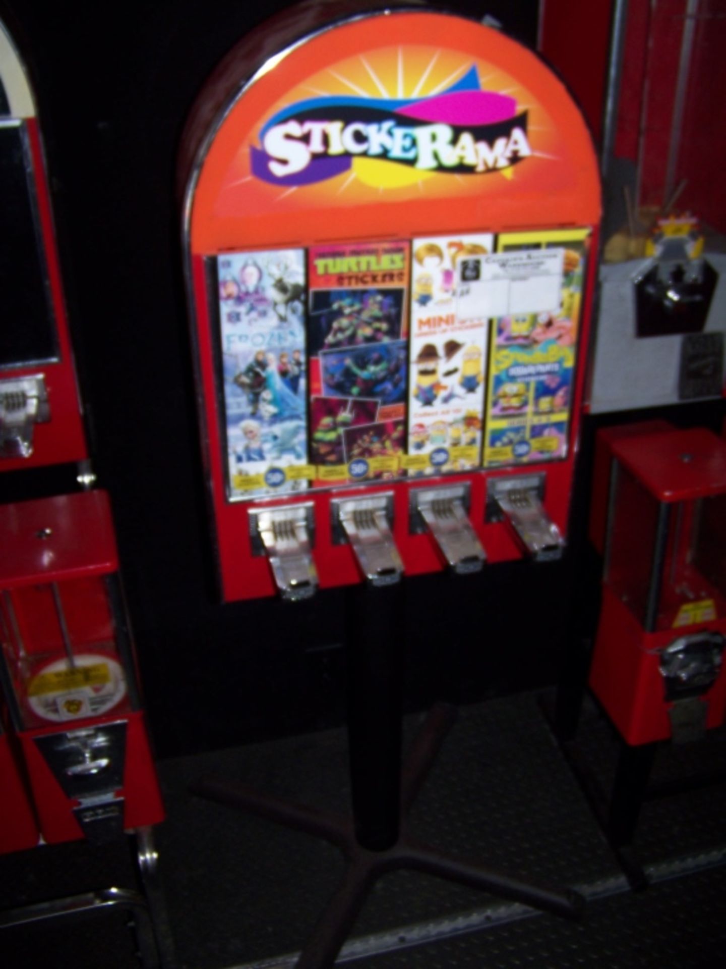 4 SELECT STICKERAMA BULK VENDING STAND Item is in used condition. Evidence of wear and commercial