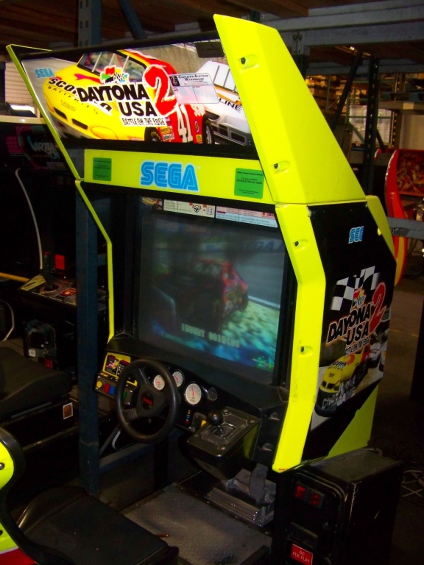 DAYTONA 2 SINGLE RACING ARCADE GAME SEGA Item is in used condition. Evidence of wear and - Image 3 of 5