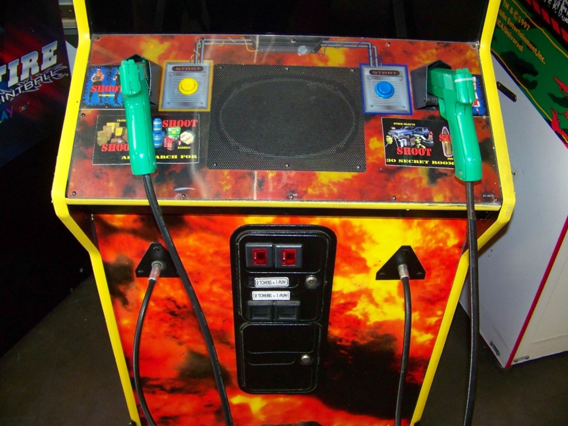 MAXIMUM FORCE DEDICATED SHOOTER ARCADE GAME M Item is in used condition. Evidence of wear and - Image 6 of 7