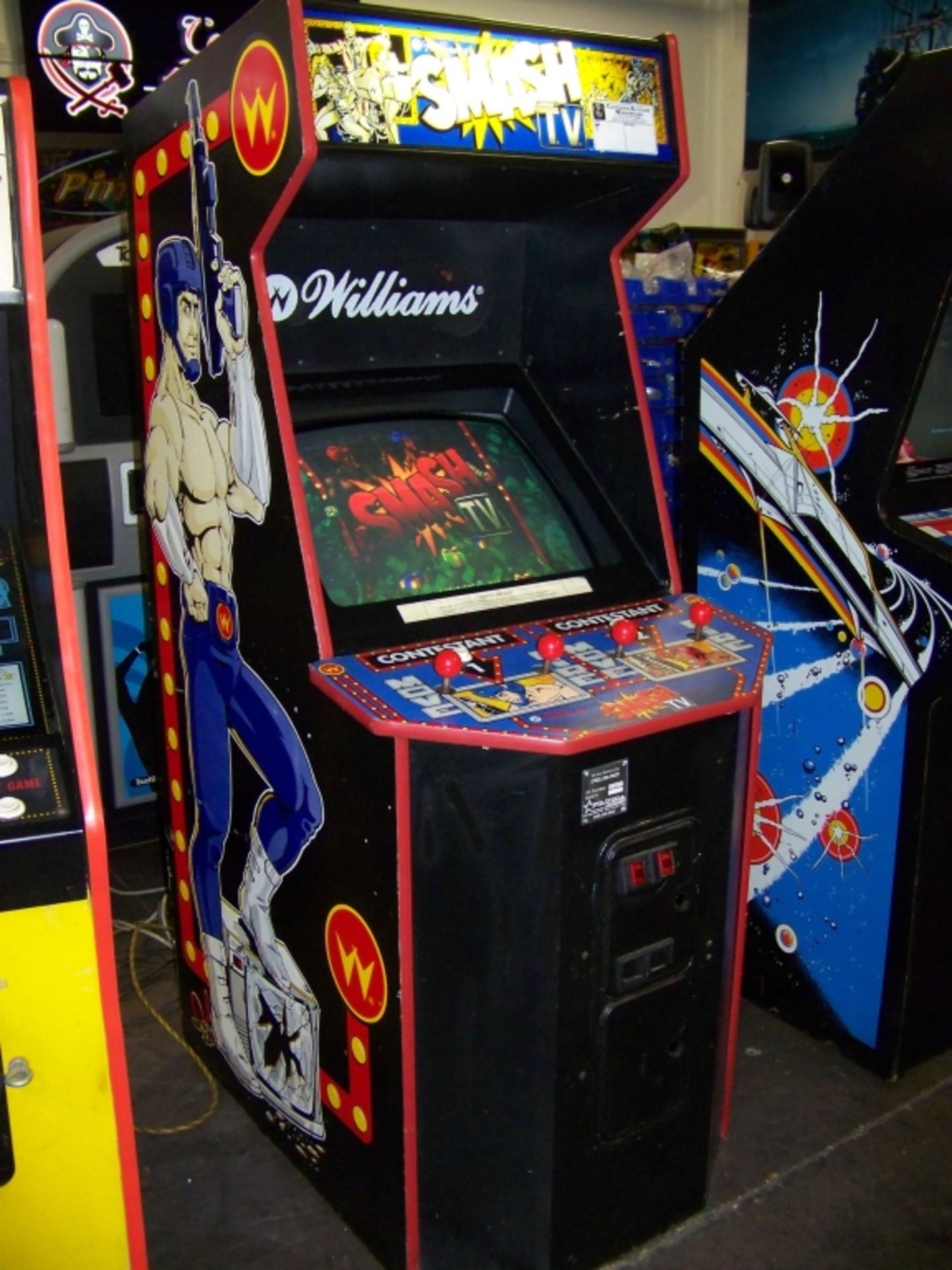 SMASH TV CLASSIC ARCADE GAME WILLIAMS Item is in used condition. Evidence of wear and commercial