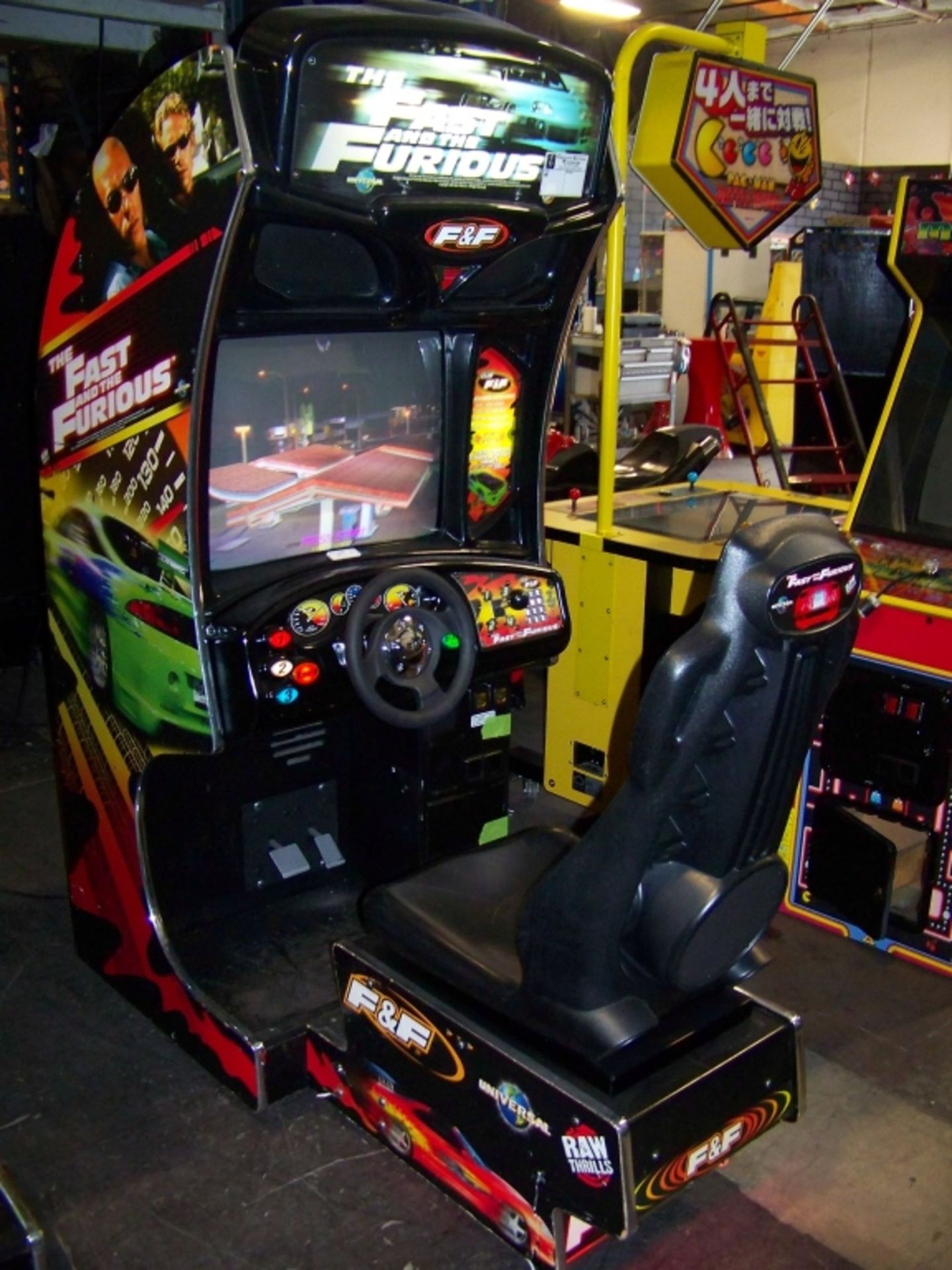 FAST AND FURIOUS RACING DRIVER ARCADE GAME Item is in used condition. Evidence of wear and