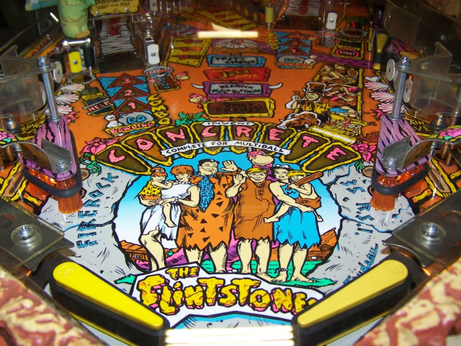 FLINSTONES THE MOVIE PINBALL MACHINE WILLIAMS 1994 Item is in used condition. Evidence of wear and - Image 3 of 11