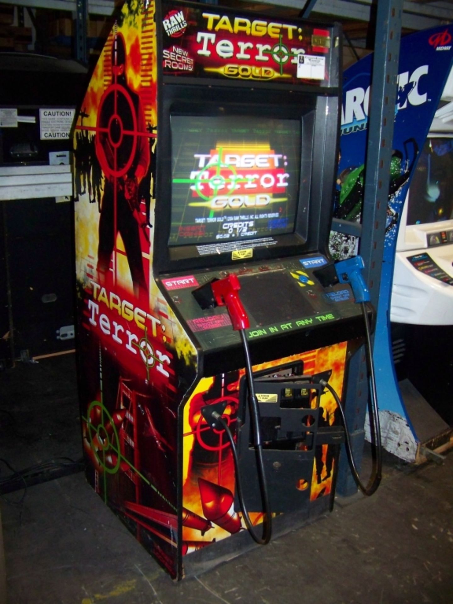 TARGET TERROR GOLD DEDICATED SHOOTER ARCADE GAME Item is in used condition. Evidence of wear and