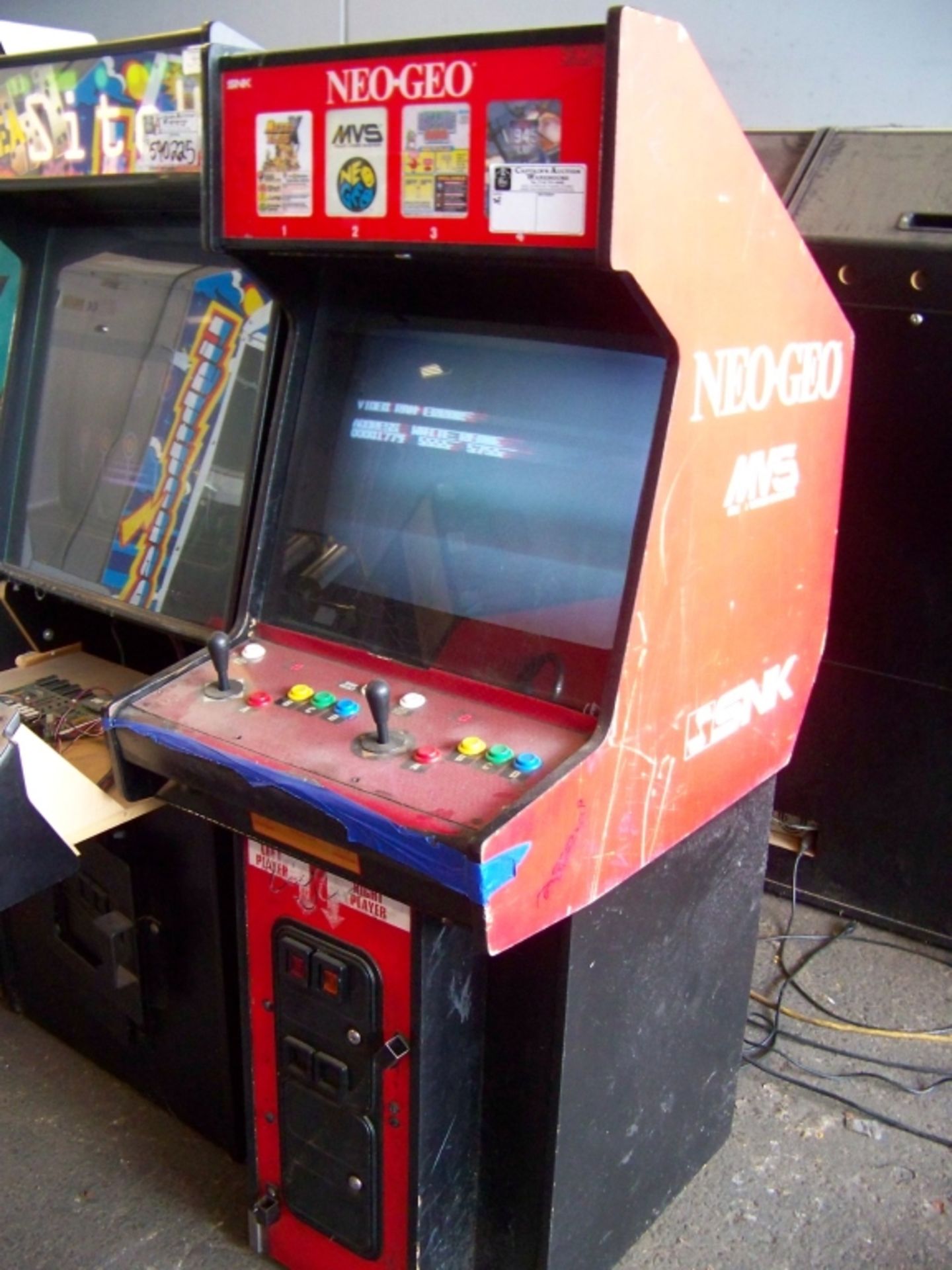 NEO GEO 4 SLOT ARCADE GAME SNK SE Item is in used condition. Evidence of wear and commercial