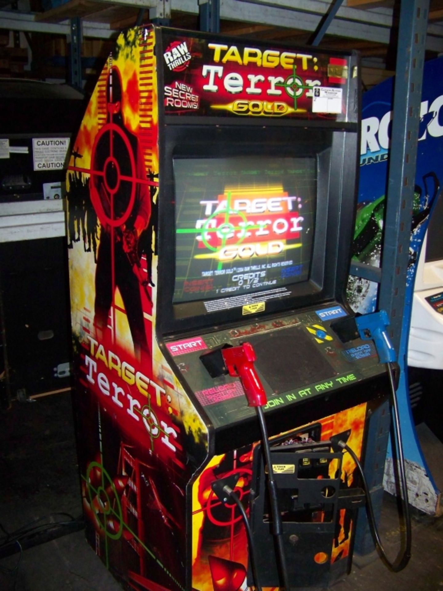 TARGET TERROR GOLD DEDICATED SHOOTER ARCADE GAME Item is in used condition. Evidence of wear and - Image 4 of 4