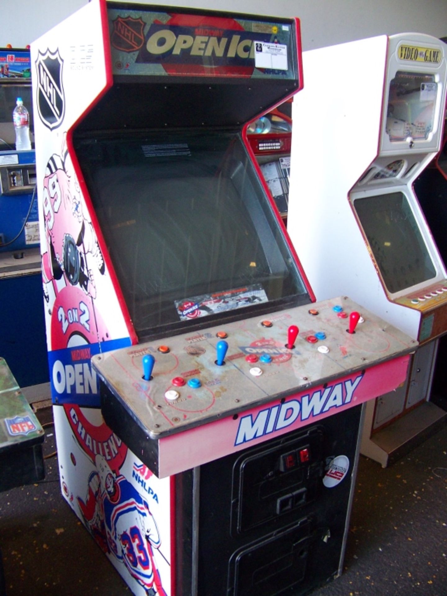 OPEN ICE HOCKEY ARCADE GAME MIDWAY Item is in used condition. Evidence of wear and commercial